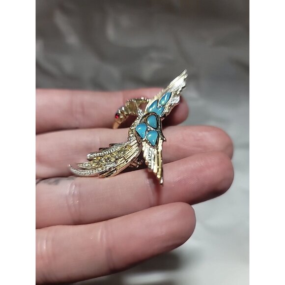 Authentic Vintage Marcel Boucher Phoenix Bird of Paradise Embedded Opal Brooch - Picture 11 of 14